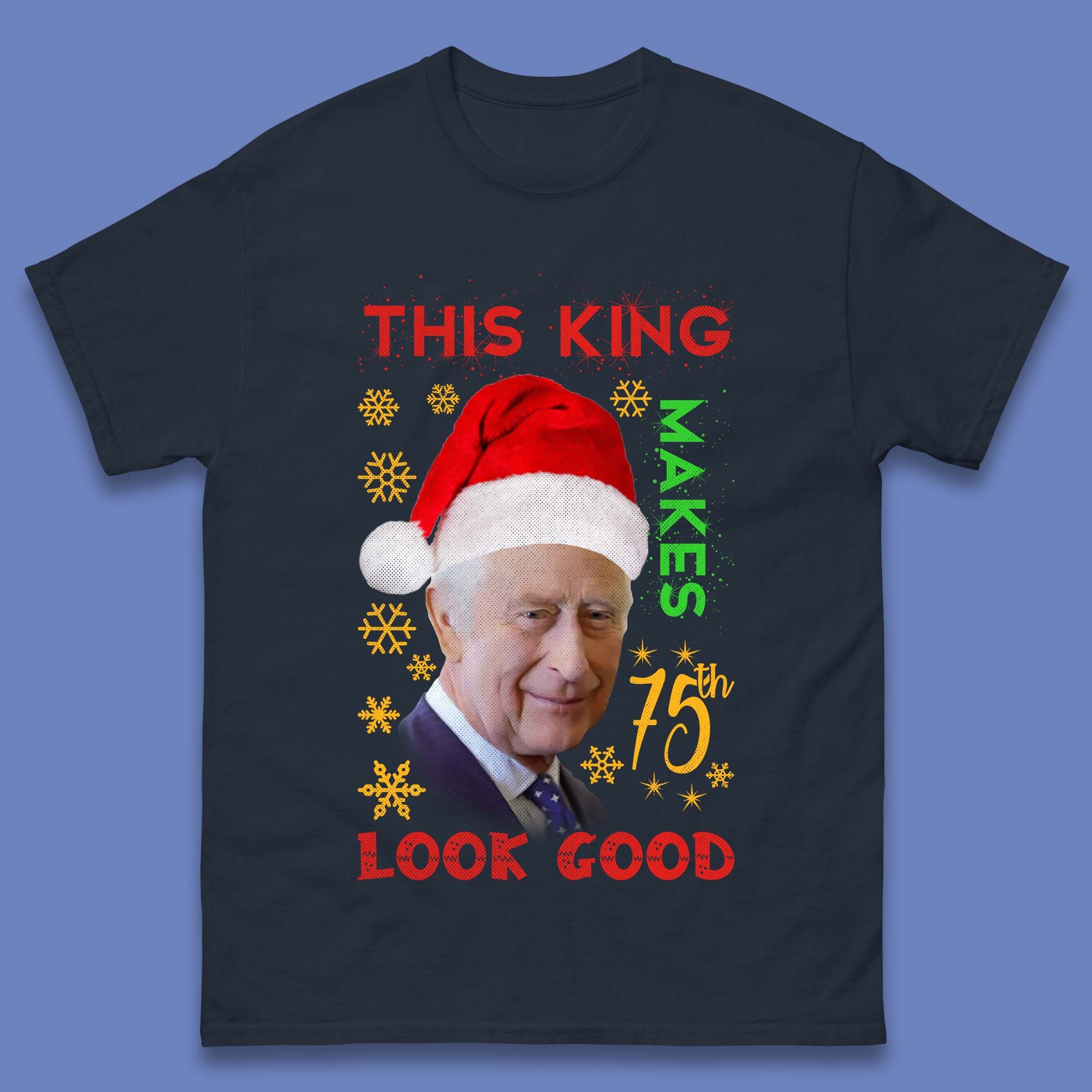 King Charles III Christmas Mens T-Shirt