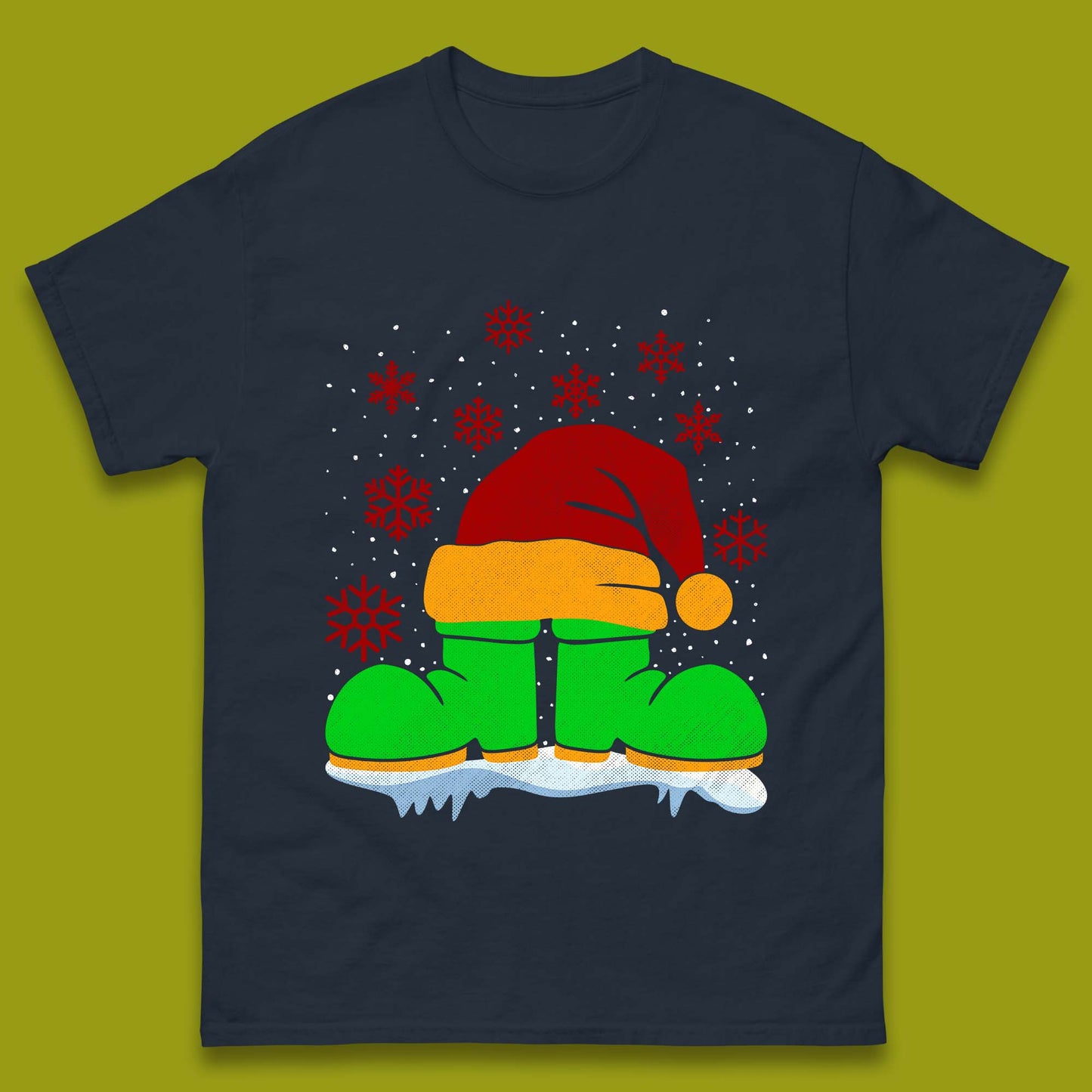 Santa Shoe Christmas Mens T-Shirt