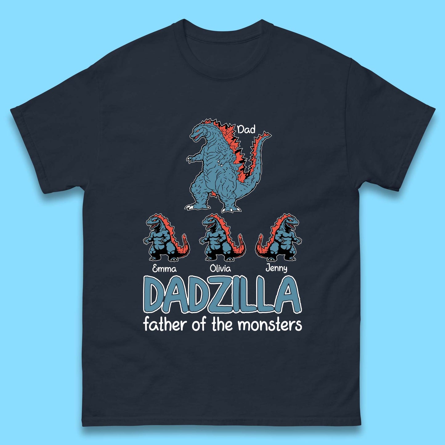 Personalised Dadzilla Mens T-Shirt