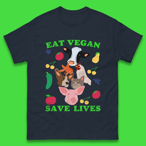 Eat Vegan Save Lives Mens T-Shirt