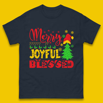 Merry Joyful Blessed Christmas Mens T-Shirt