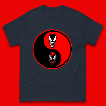 Marvel Comics Carnage And Venom Fictional Movie Character Anime Yin Yang Spoof Mens Tee Top