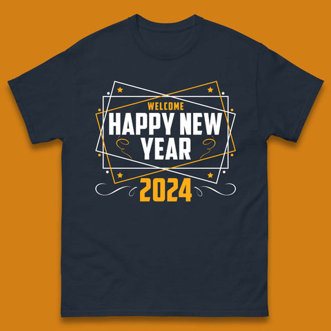 Welcome Happy New Year 2024 Mens T-Shirt