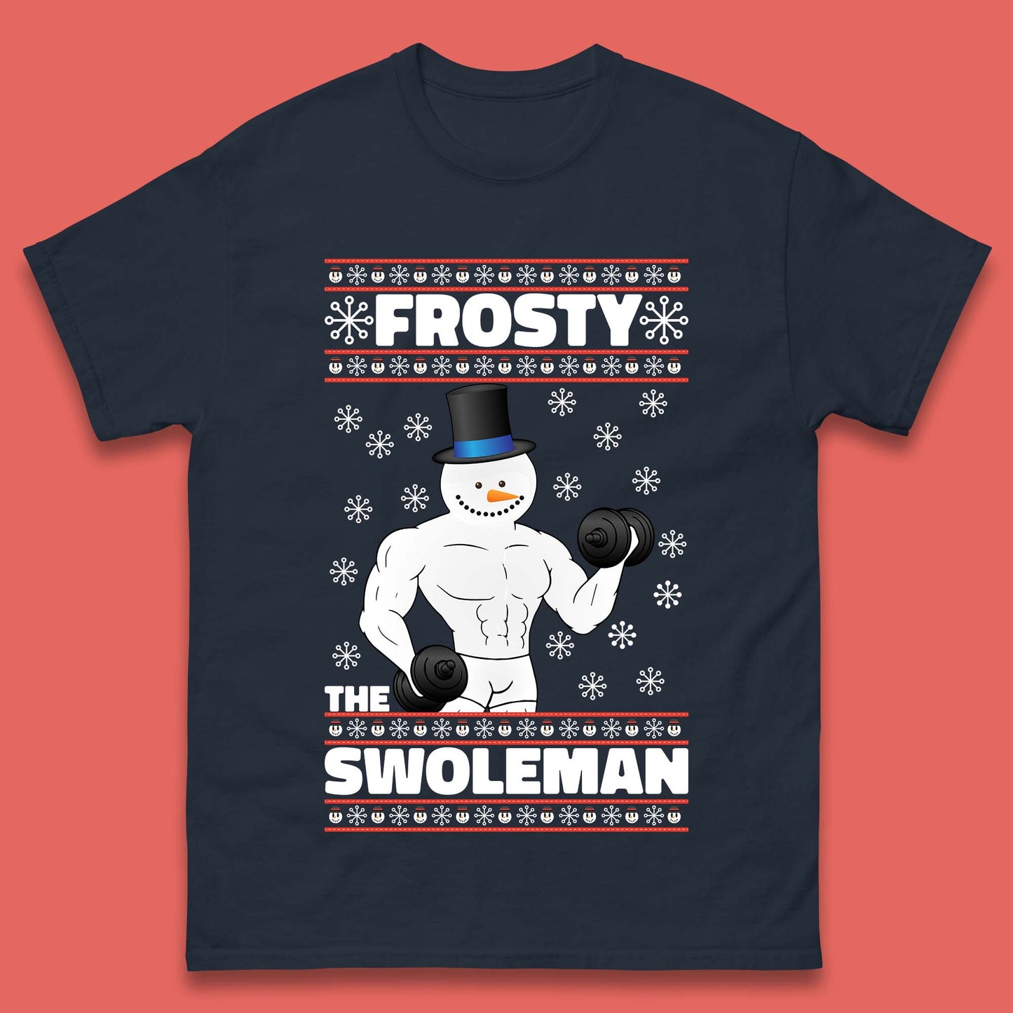 Frosty The Swoleman Christmas Gym Mens T-Shirt