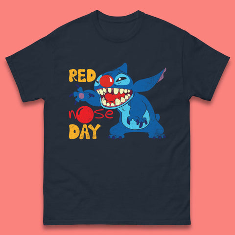Stitch Red Nose Day Mens T-Shirt