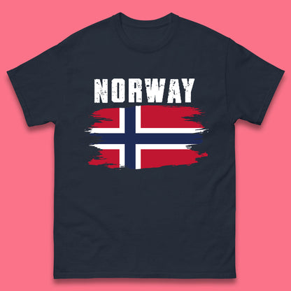 Distressed Norway Flag Kingdom Of Norway Patriotic Norwegian Flag Mens Tee Top