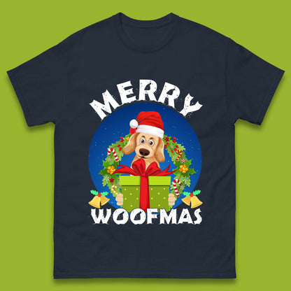 merry woofmas christmas golden retriever dog t shirt