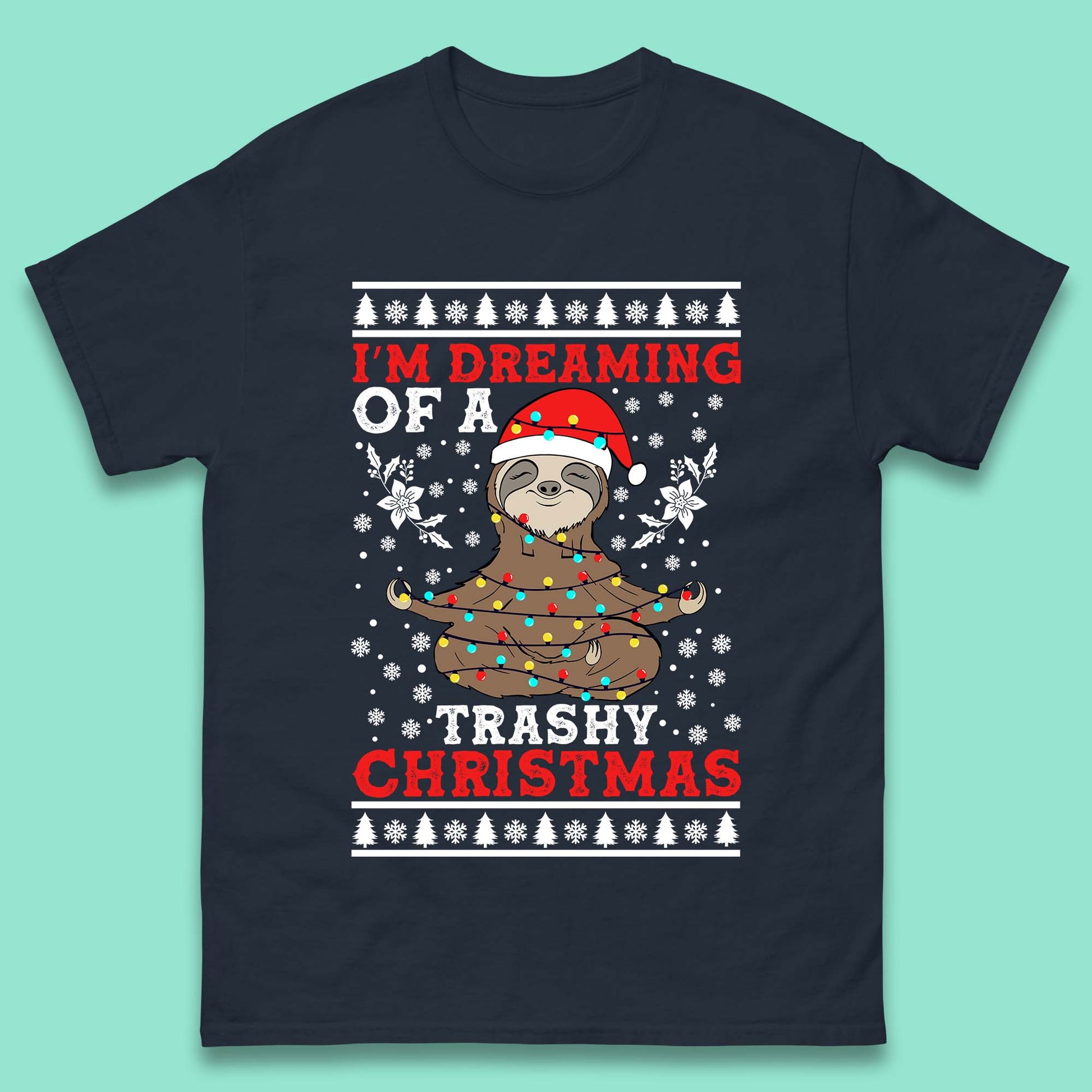 sloth christmas t shirt