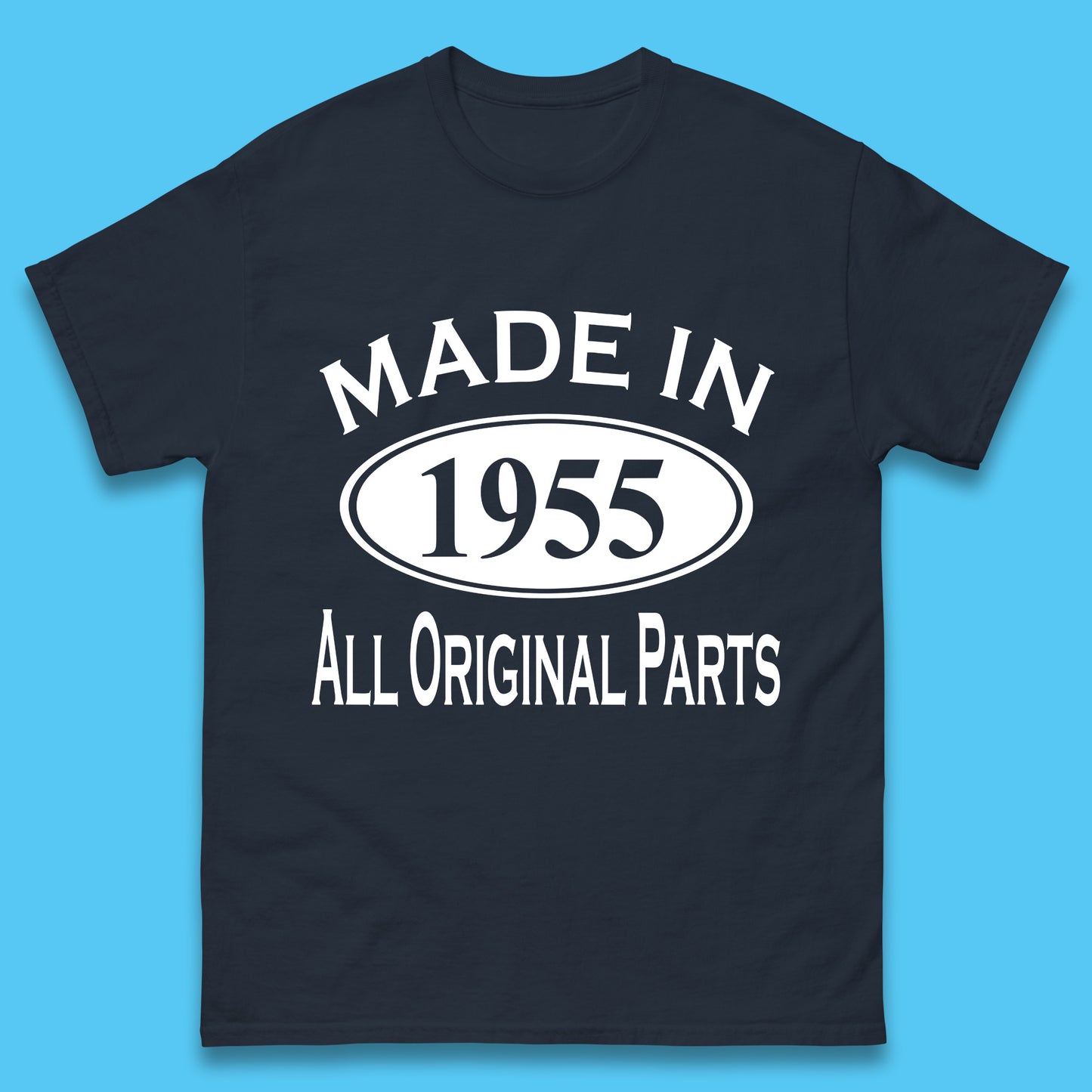 Made In 1955 All Original Parts Vintage Retro 68th Birthday Funny 68 Years Old Birthday Gift Mens Tee Top