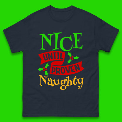 christmas nice until proven naughty t shirt