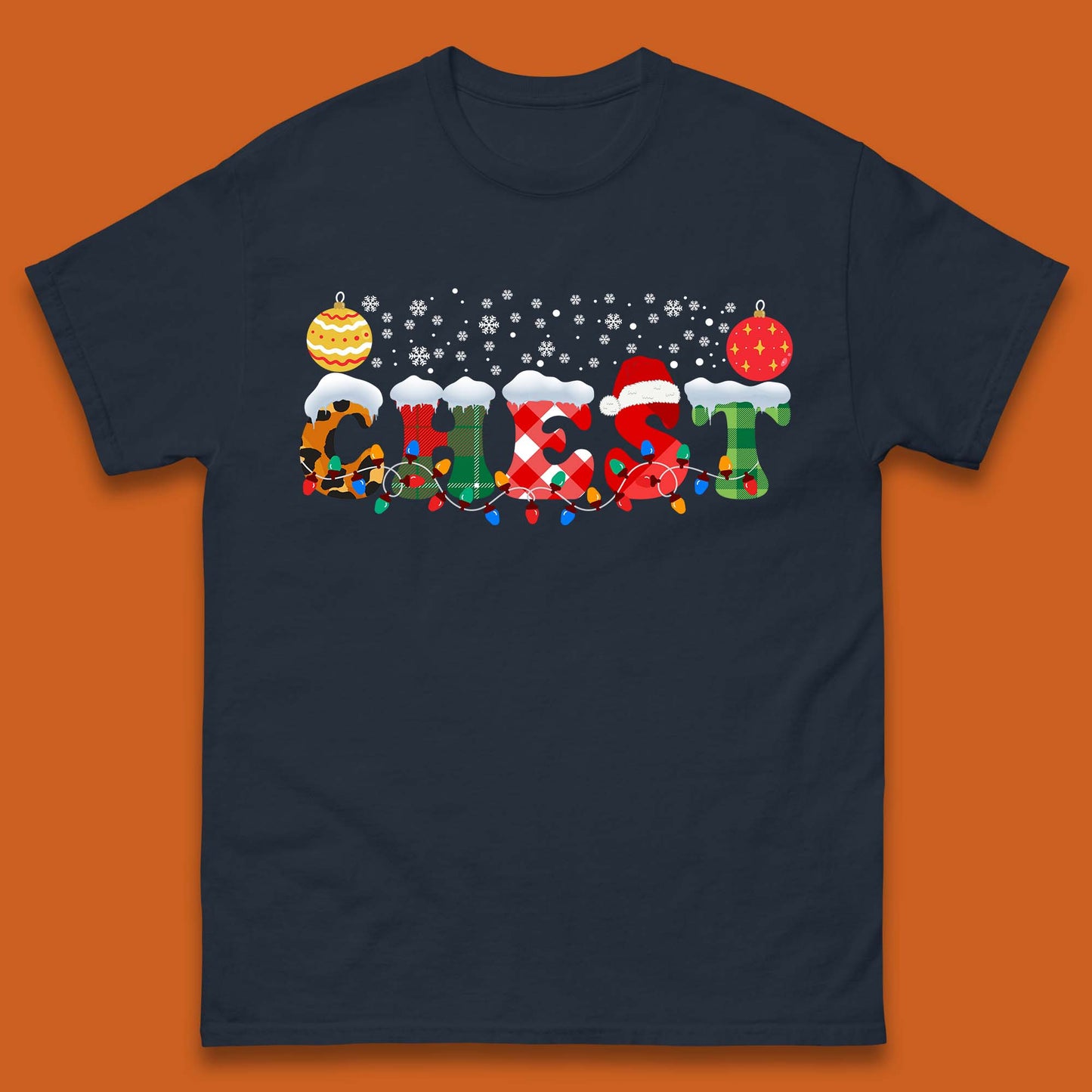chest and nuts christmas snow winter t shirt