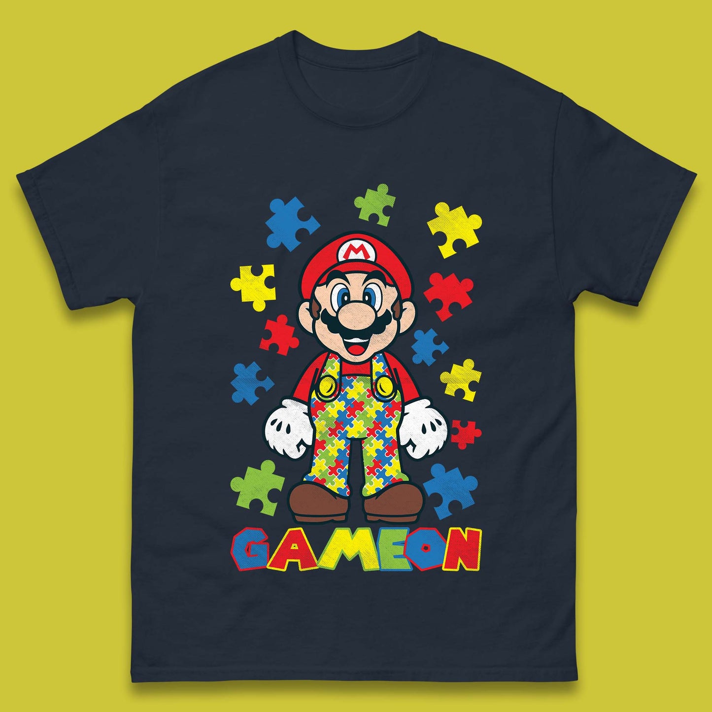 Autism Super Mario Mens T-Shirt