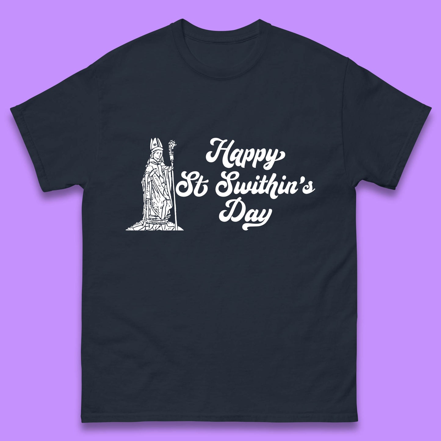 Happy St. Swithin's Day Swithun Weather Folklore Saint Swithun's Day Mens Tee Top