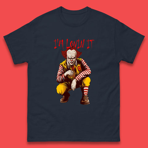I'm Loven It Pennywise Clown Halloween IT Pennywise Clown Horror Movie Fictional Character Mens Tee Top