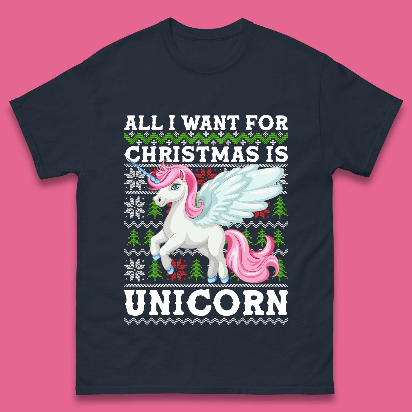 Want Unicorn For Christmas Mens T-Shirt