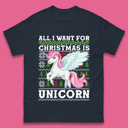 Want Unicorn For Christmas Mens T-Shirt