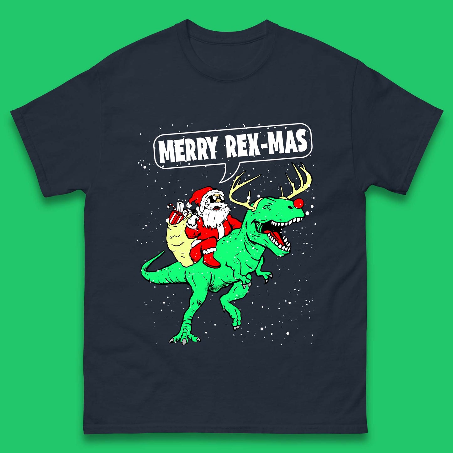 Merry Rex-Mas Christmas Mens T-Shirt
