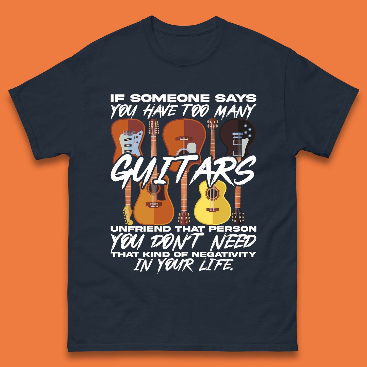 Too Many Guitars Mens T-Shirt