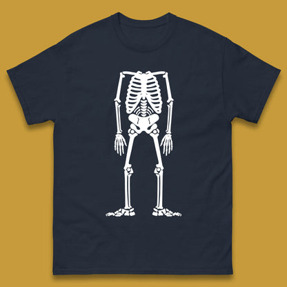 Skeleton Without Head Halloween Headless Skeleton Horror Scary Skull Mens Tee Top