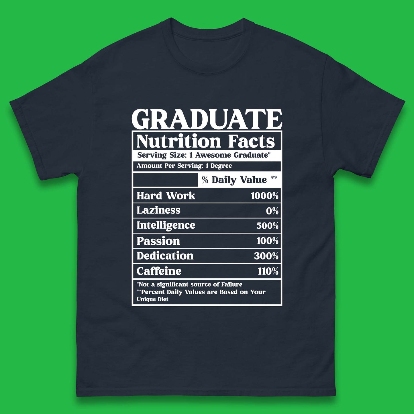 Graduate Nutrition Facts Mens T-Shirt