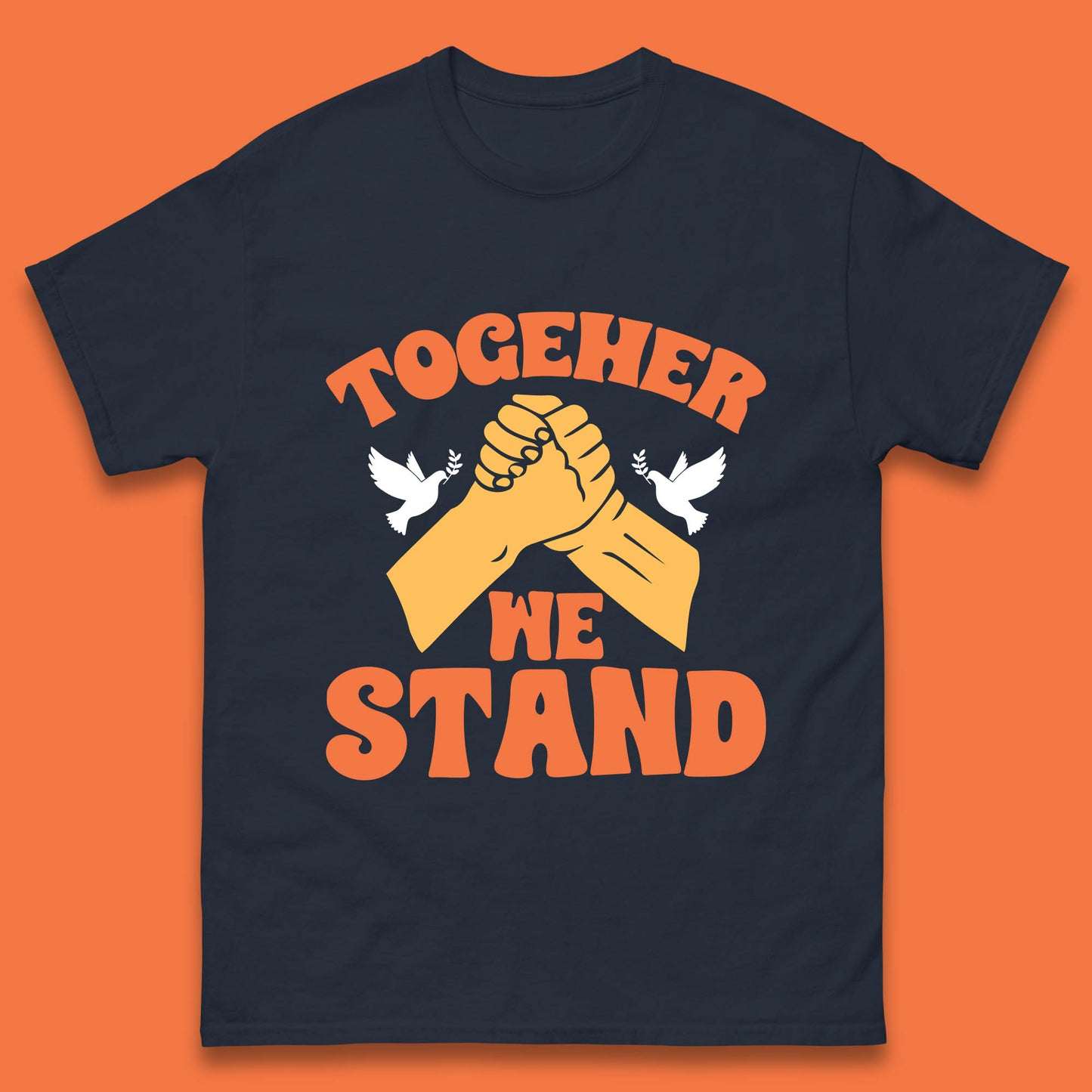 Together We Stand Handshake All Lives Matter Equality Social Justice Mens Tee Top