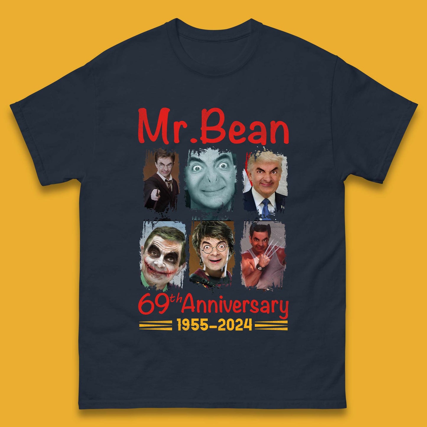Mr. Bean 69th Anniversary Mens T-Shirt