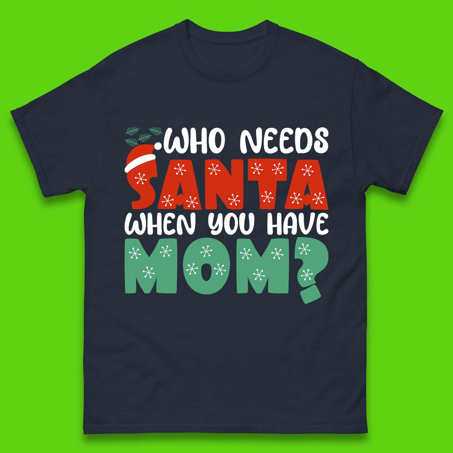 santa mom christmas womens t shirt