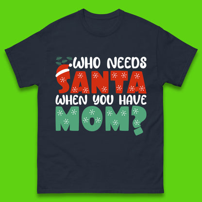 santa mom christmas womens t shirt