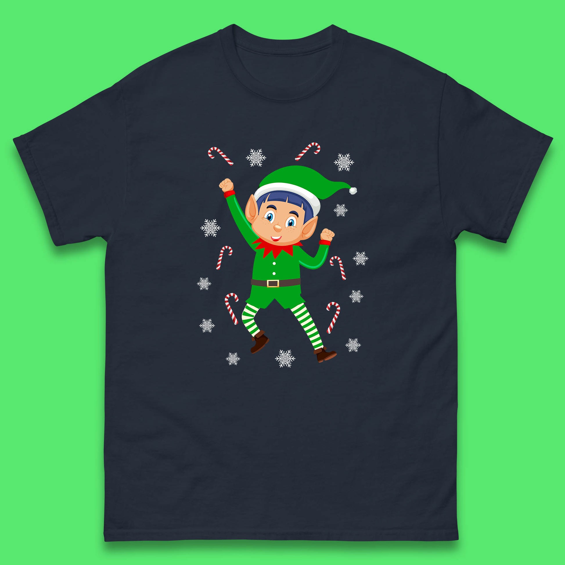 christmas elf cartoon t shirt