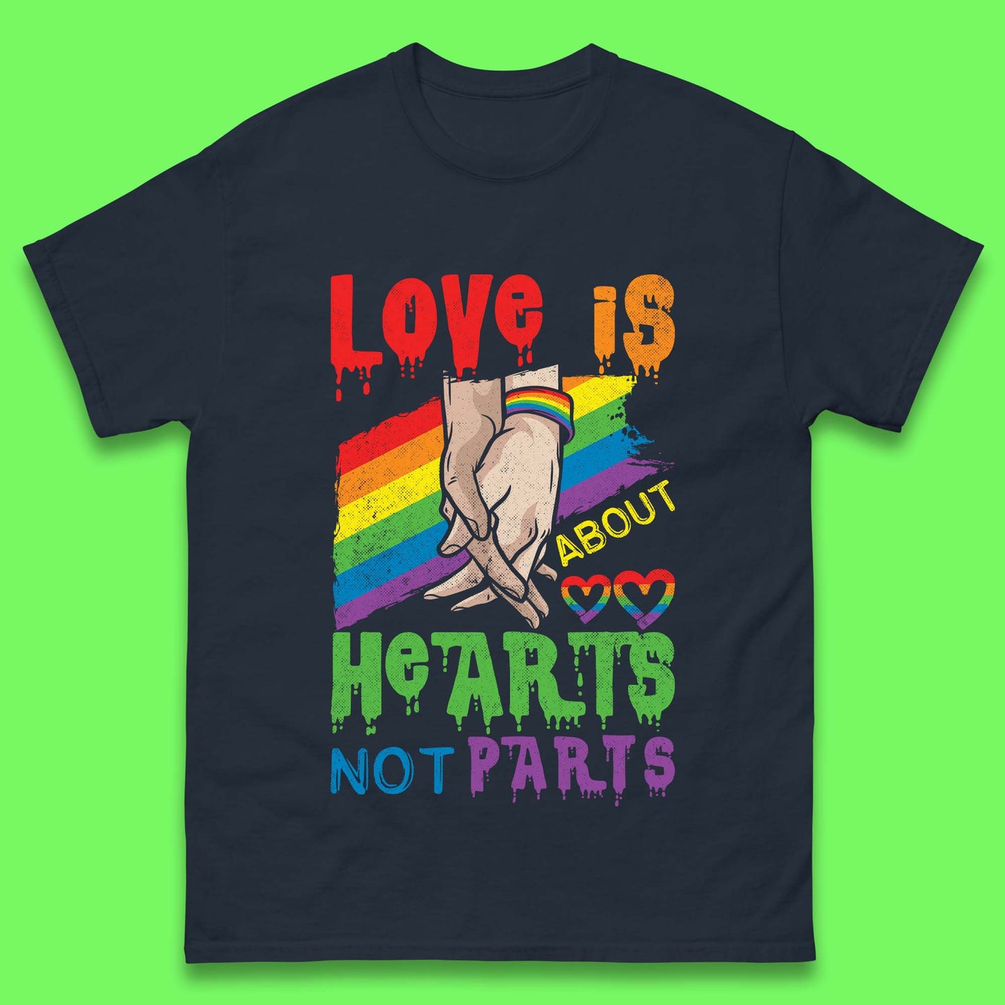 Love Is About Hearts Mens T-Shirt