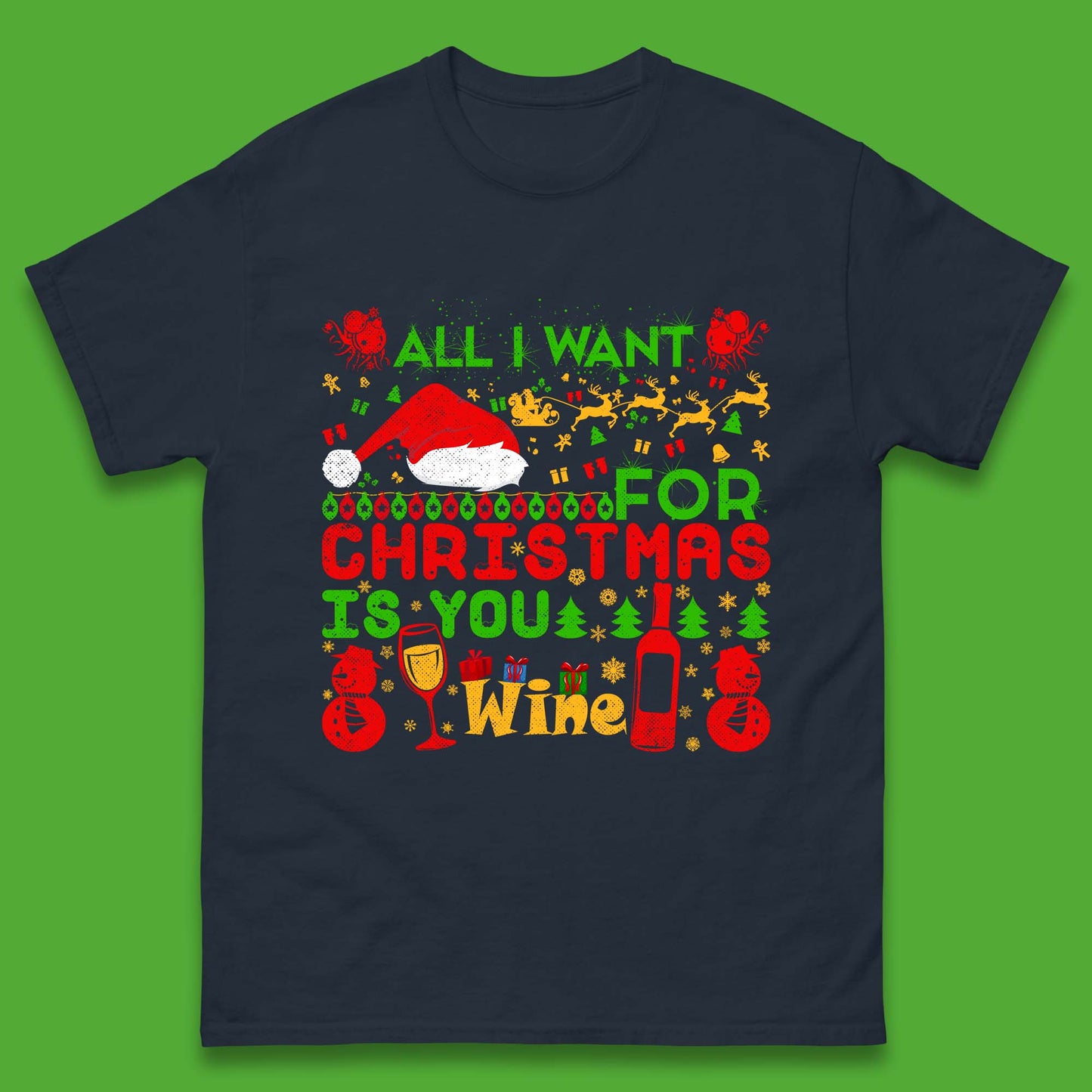 christmas wine t shirt