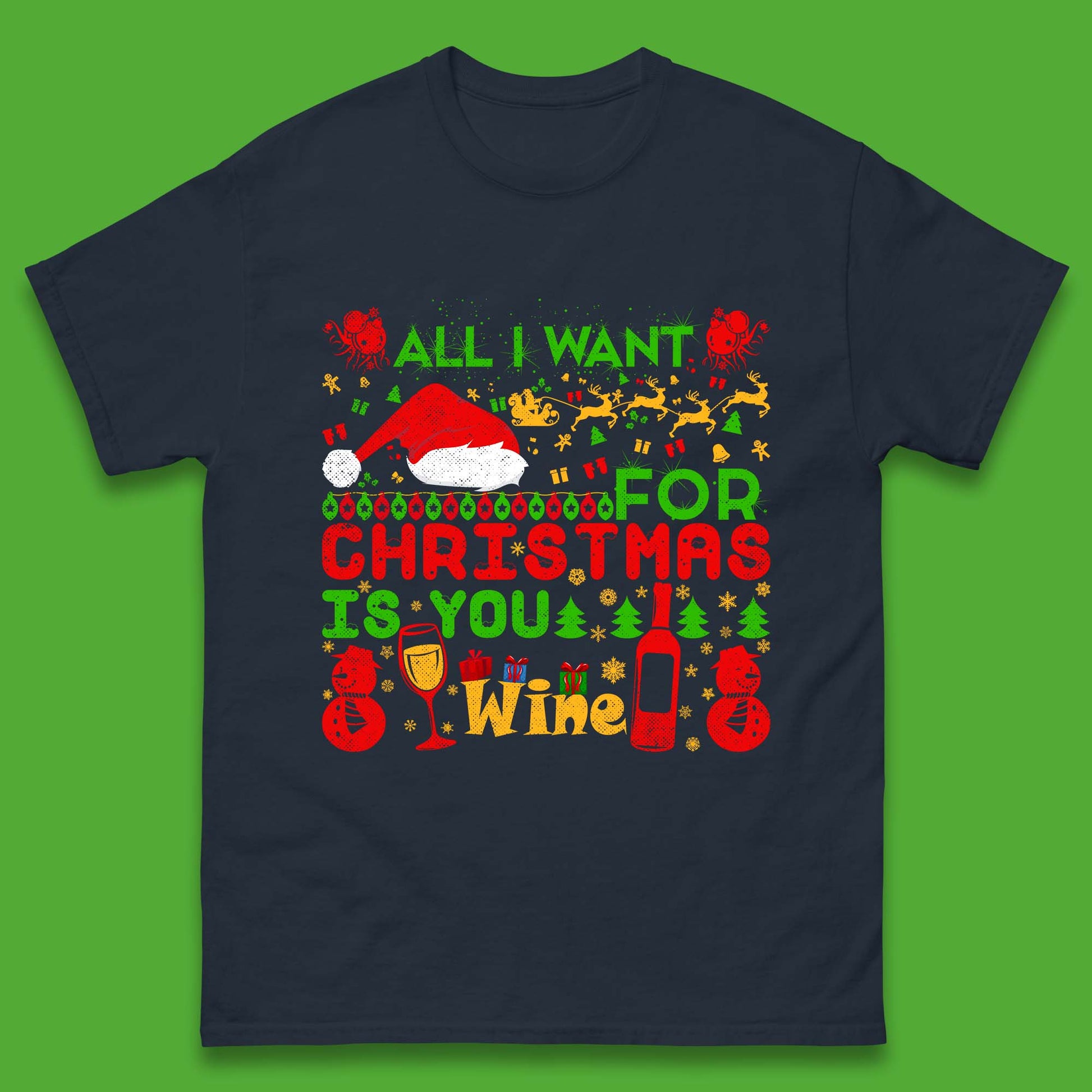 christmas wine t shirt