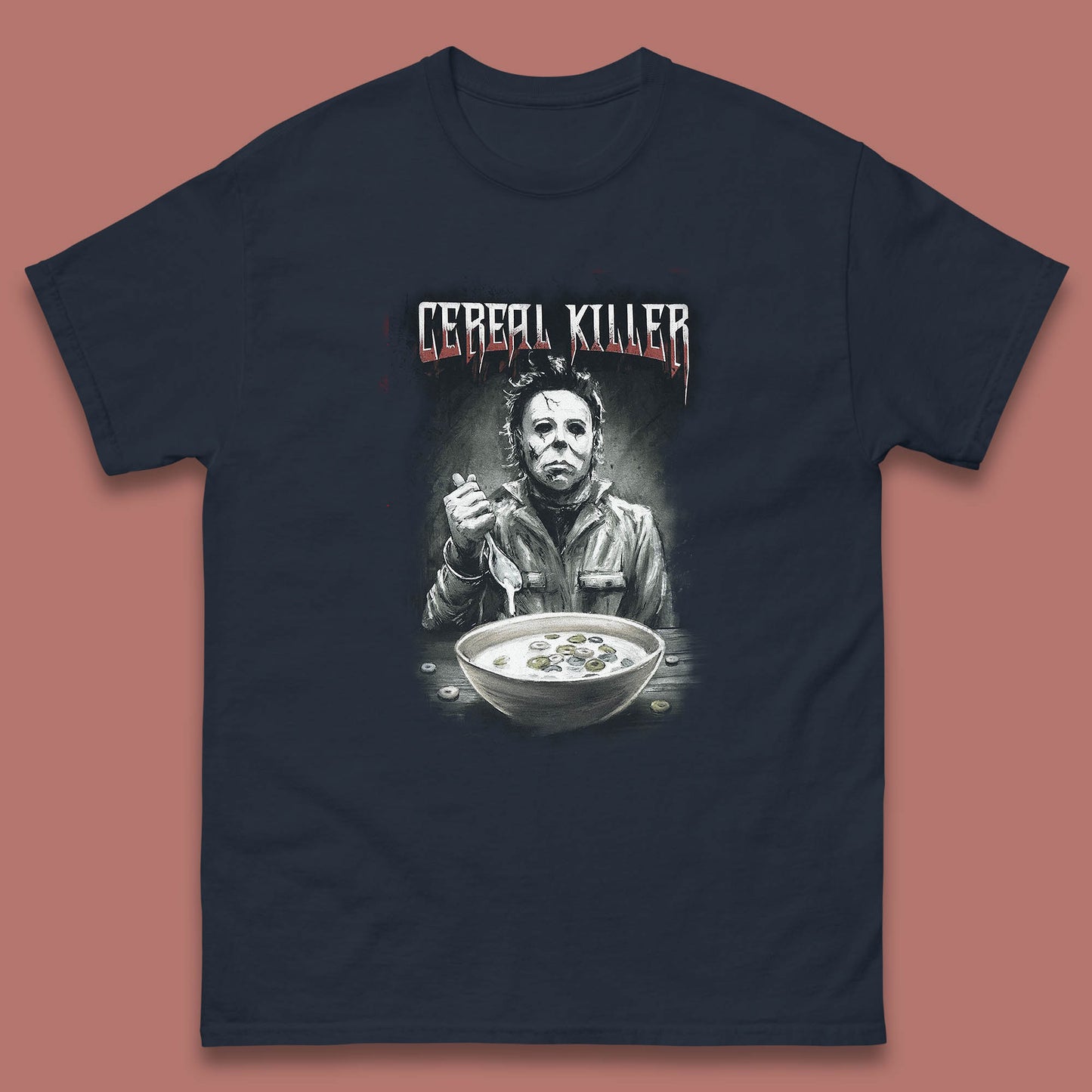 Michael Myers Cereal Killer Halloween Serial Killer Horror Movie Character Mens Tee Top