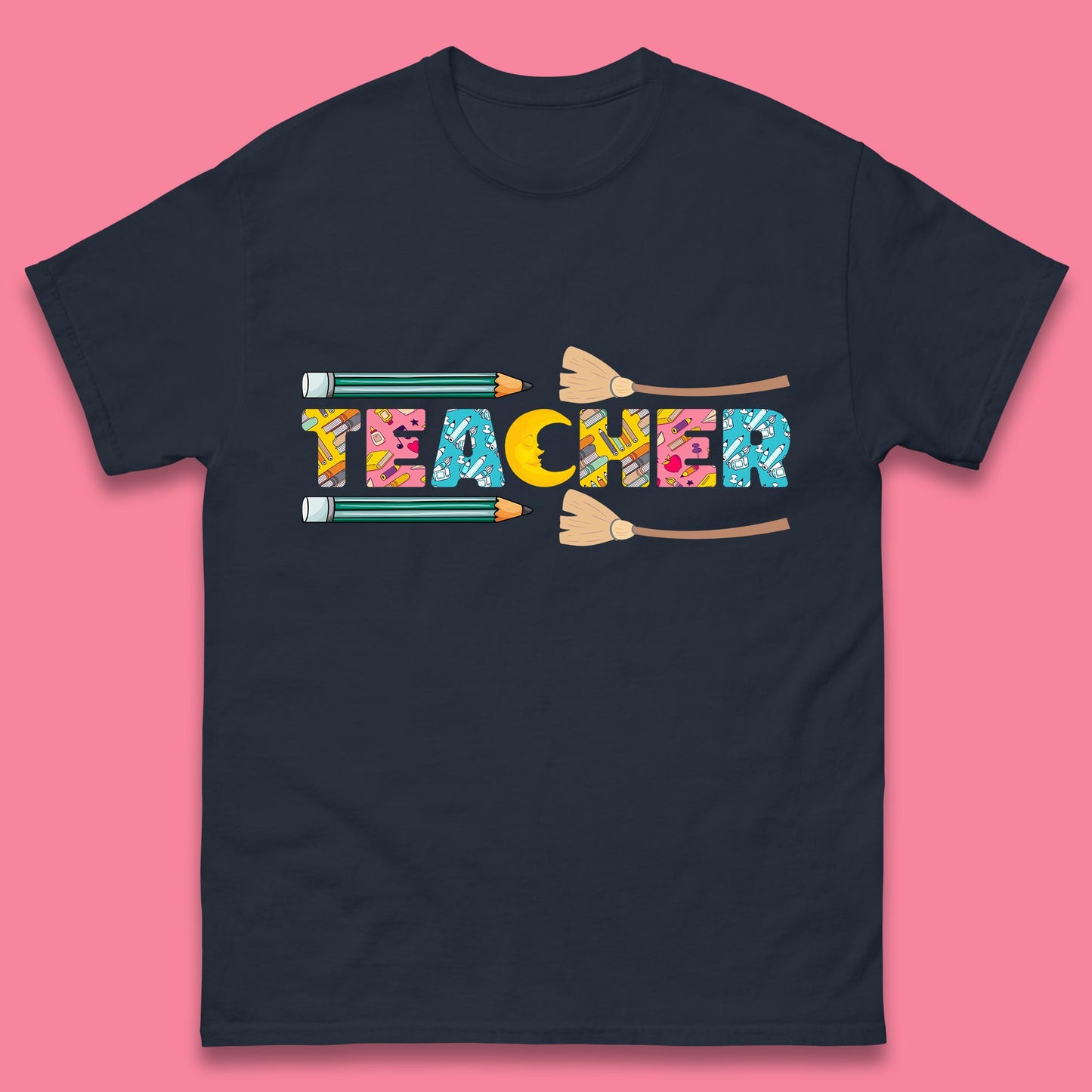 Halloween Teacher Spooky Teacher Ghost Halloween School Mens Tee Top