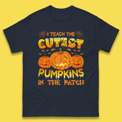 I Teach The Cutest Pumpkins in The Patch Halloween Pumpkin Teacher Costume Gift Mens Tee Top