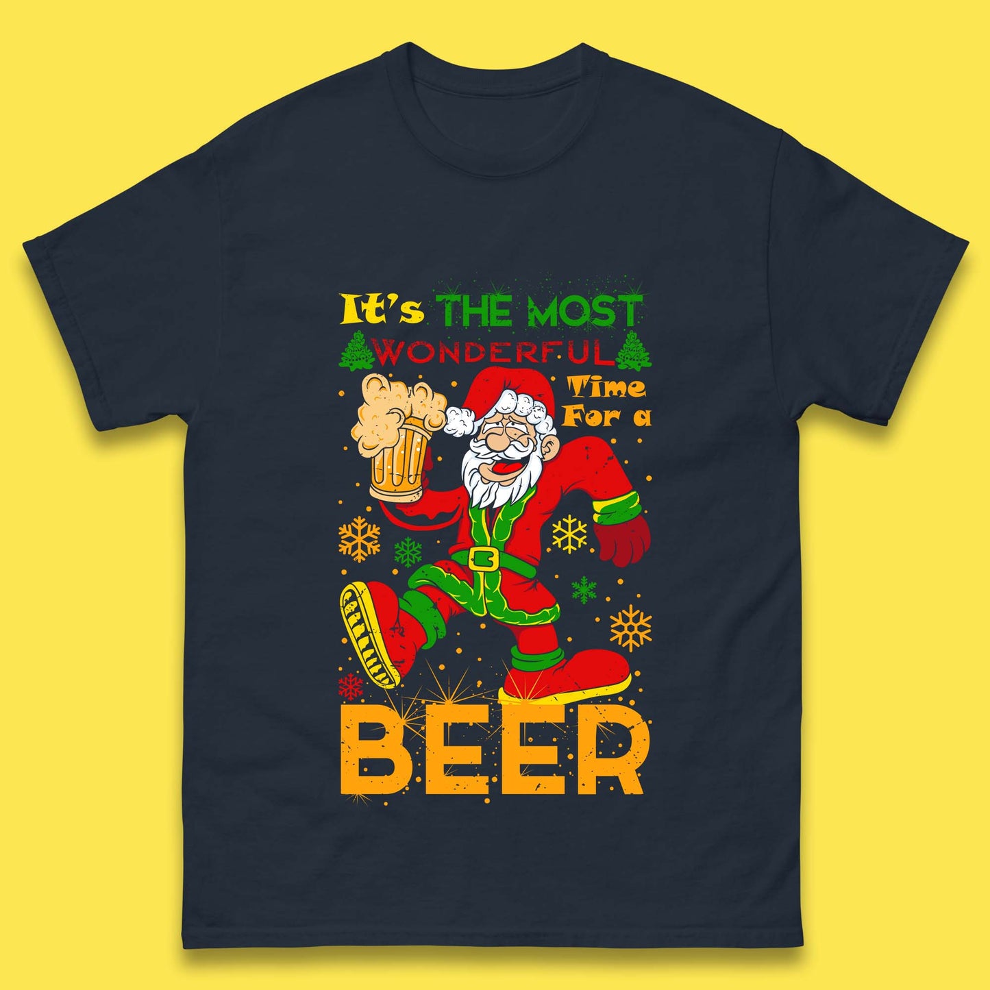 santa drink beer t shirt
