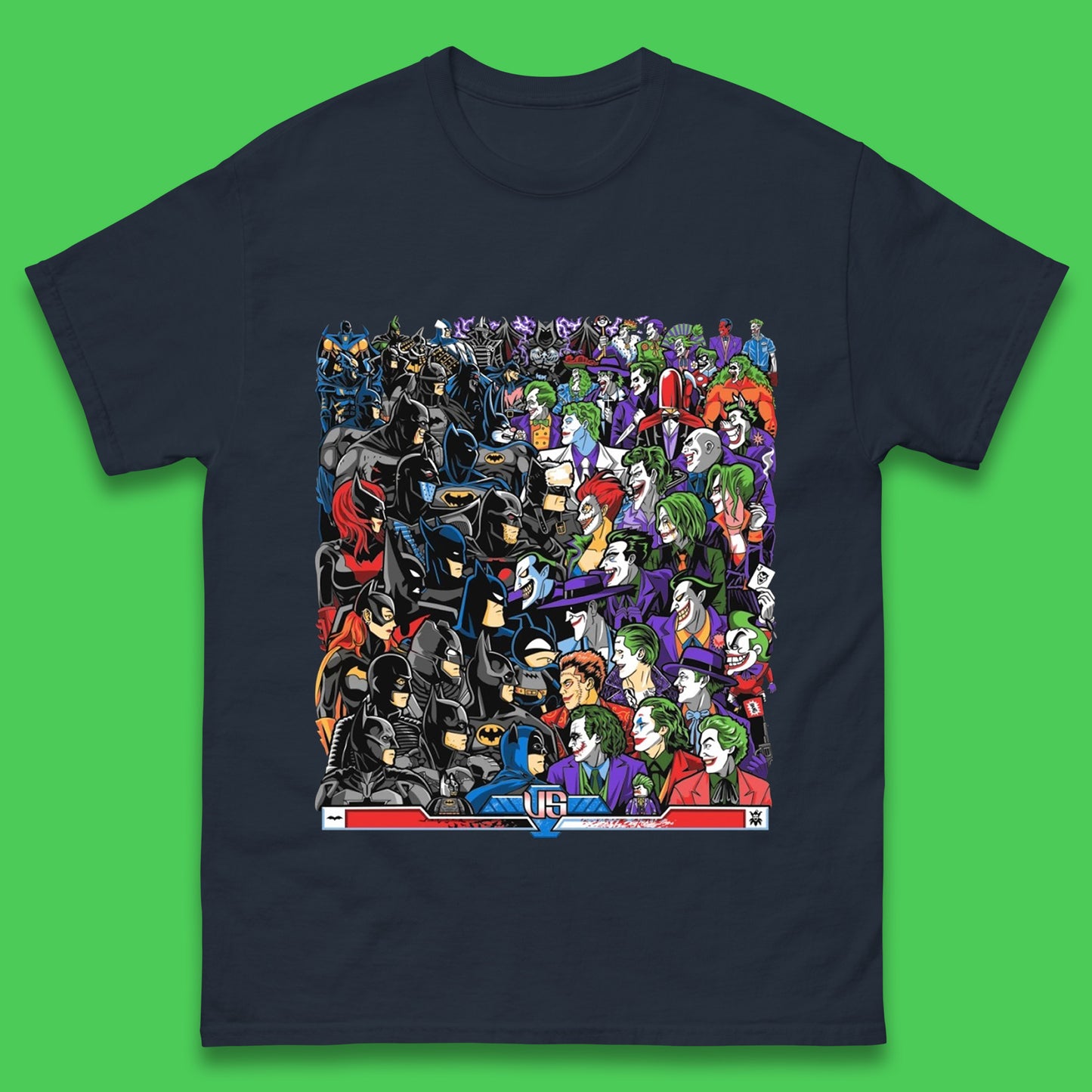 Bats VS Clowns DC Comics Batmans VS Joker Clowns Fighting Spoof Supervillain Comic Book Character Mens Tee Top