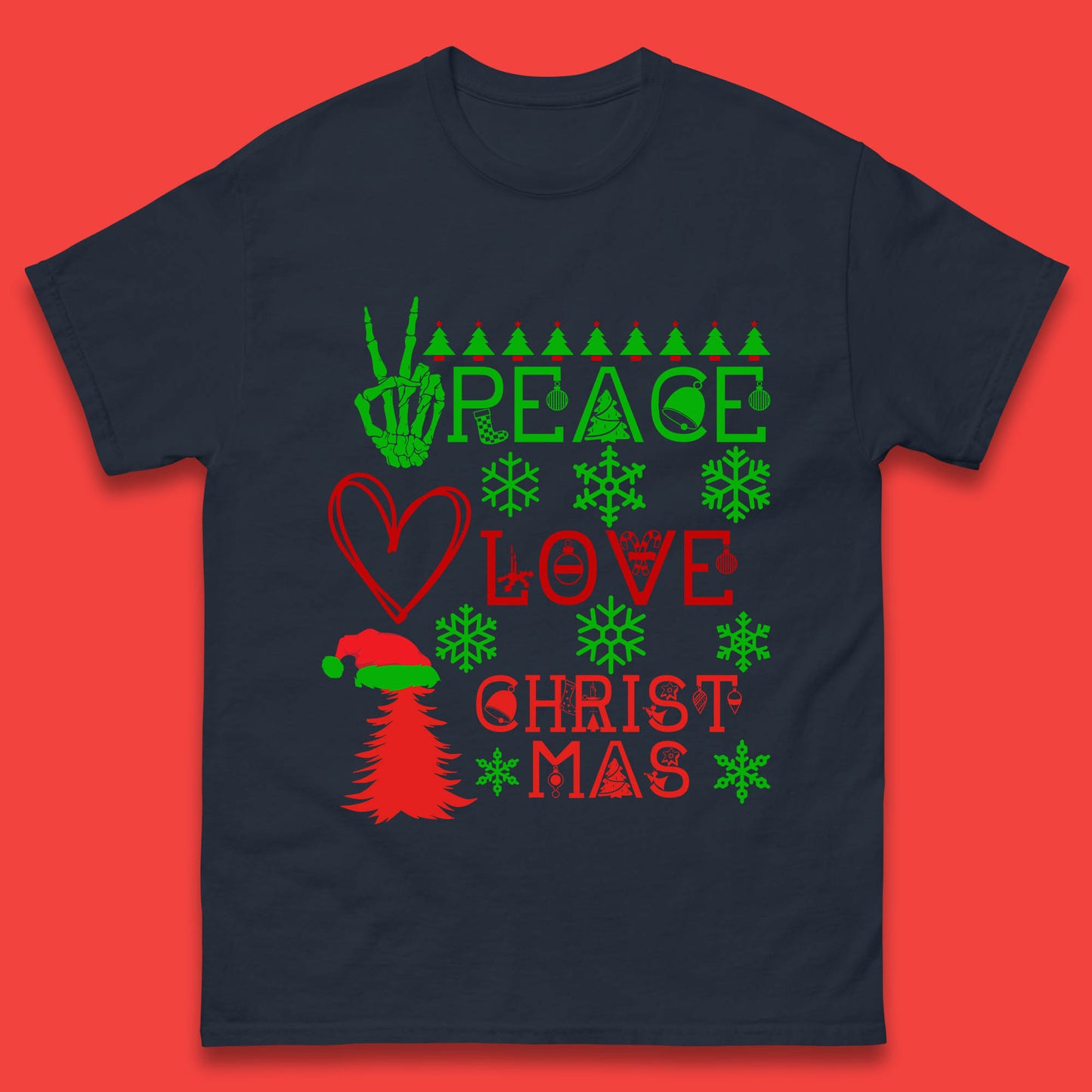 peace love christmas t shirt
