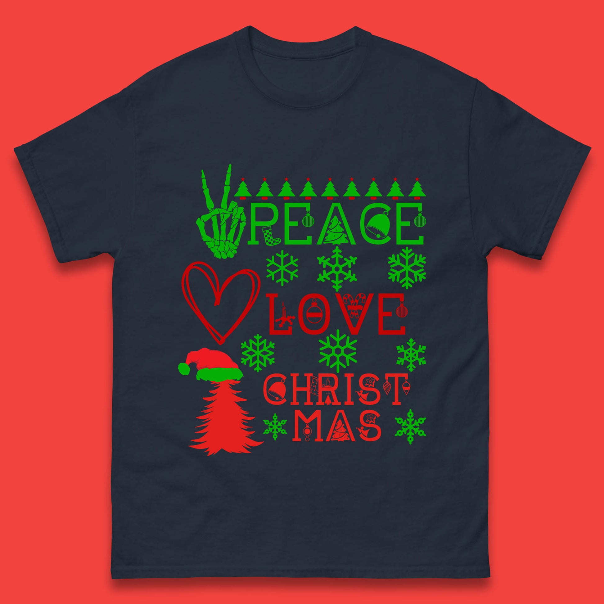 peace love christmas t shirt