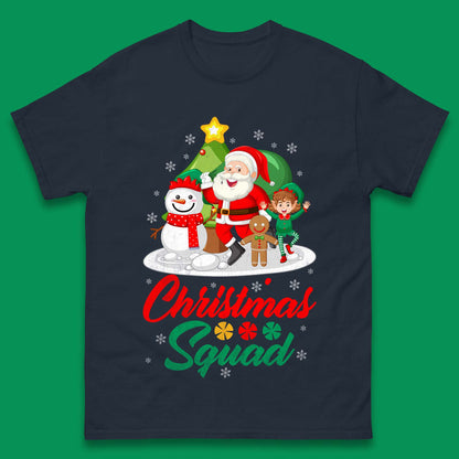 christmas squad santa claus snowman elf gingerbread t shirt