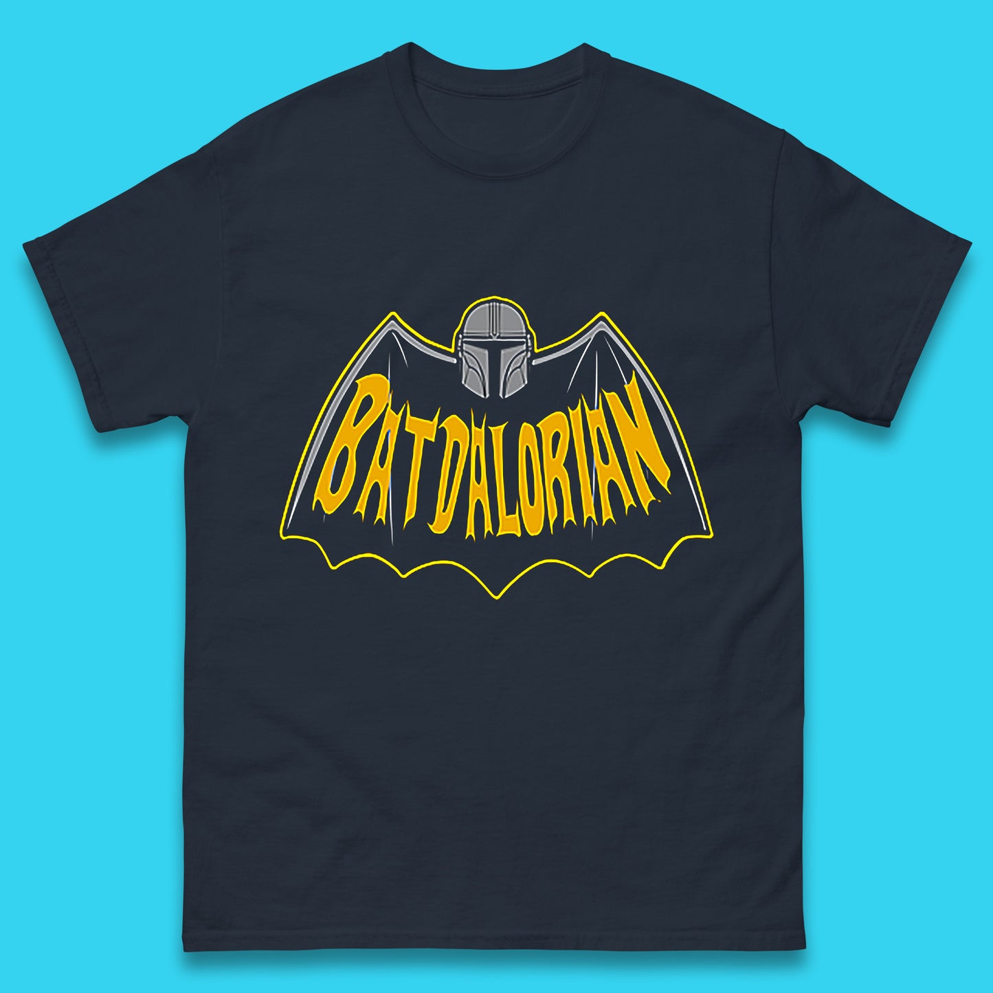 Batdalorian Star Wars The Mandalorian Or Mando X Batman Parody Fictional Characters Mens Tee Top