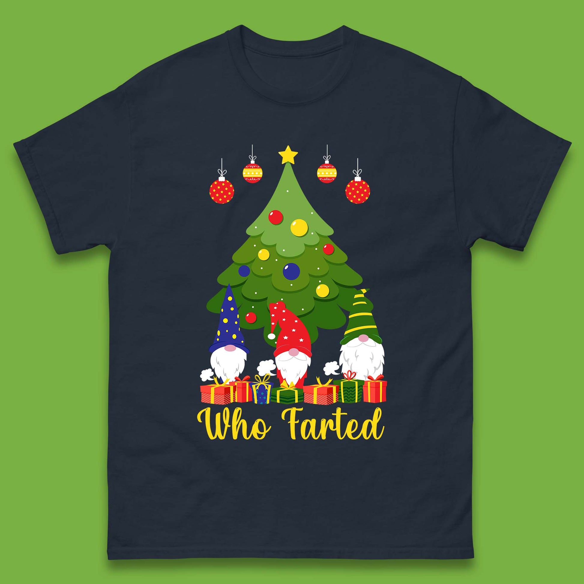 who farted christmas gnomes funny t shirt