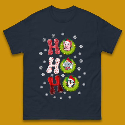ho ho ho christmas animals t shirt