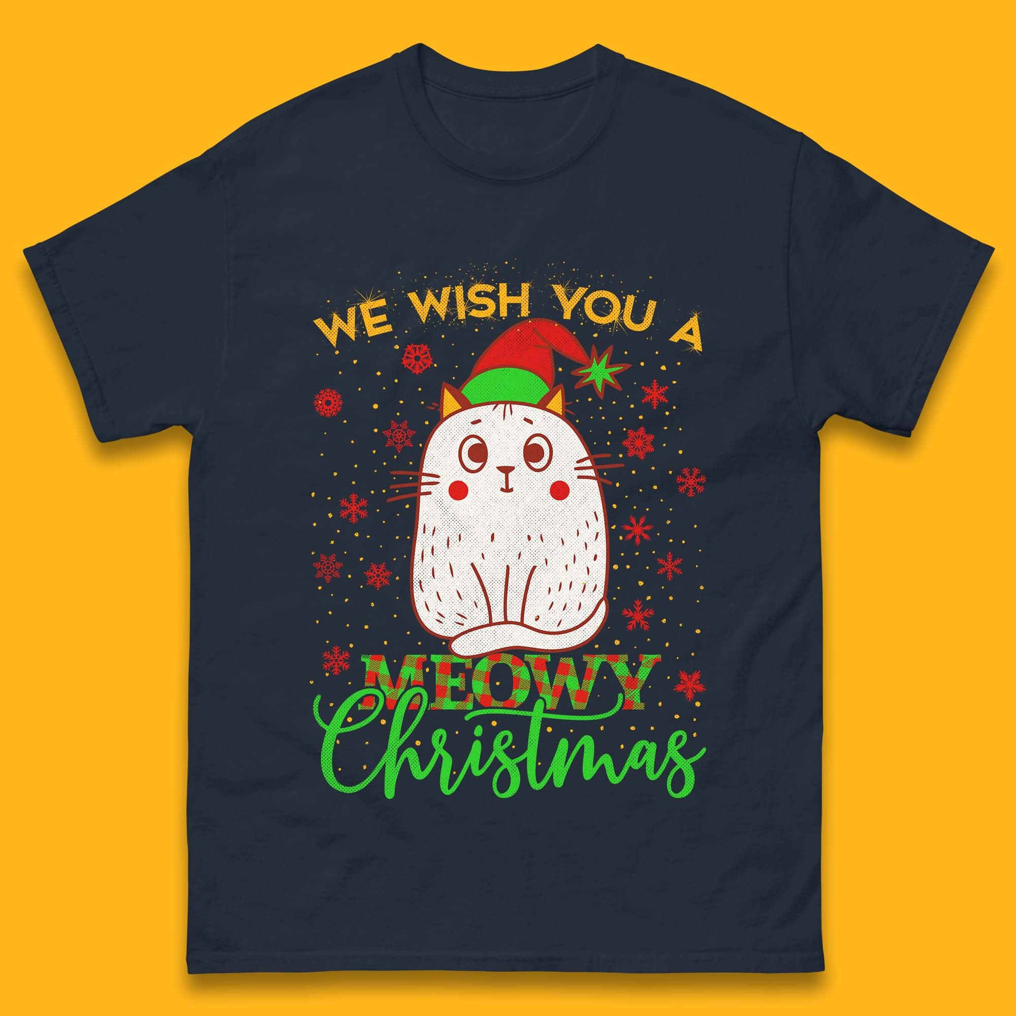 Meowy Christmas Mens T-Shirt