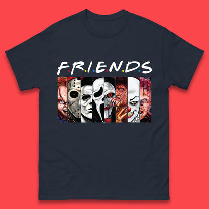 Halloween Friends Horror Movie Characters Killers Scary Friends Mens Tee Top