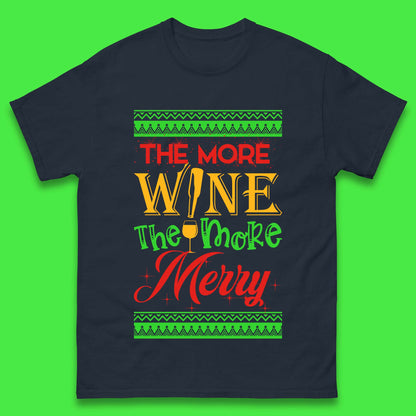 More Wine More Merry Christmas Mens T-Shirt