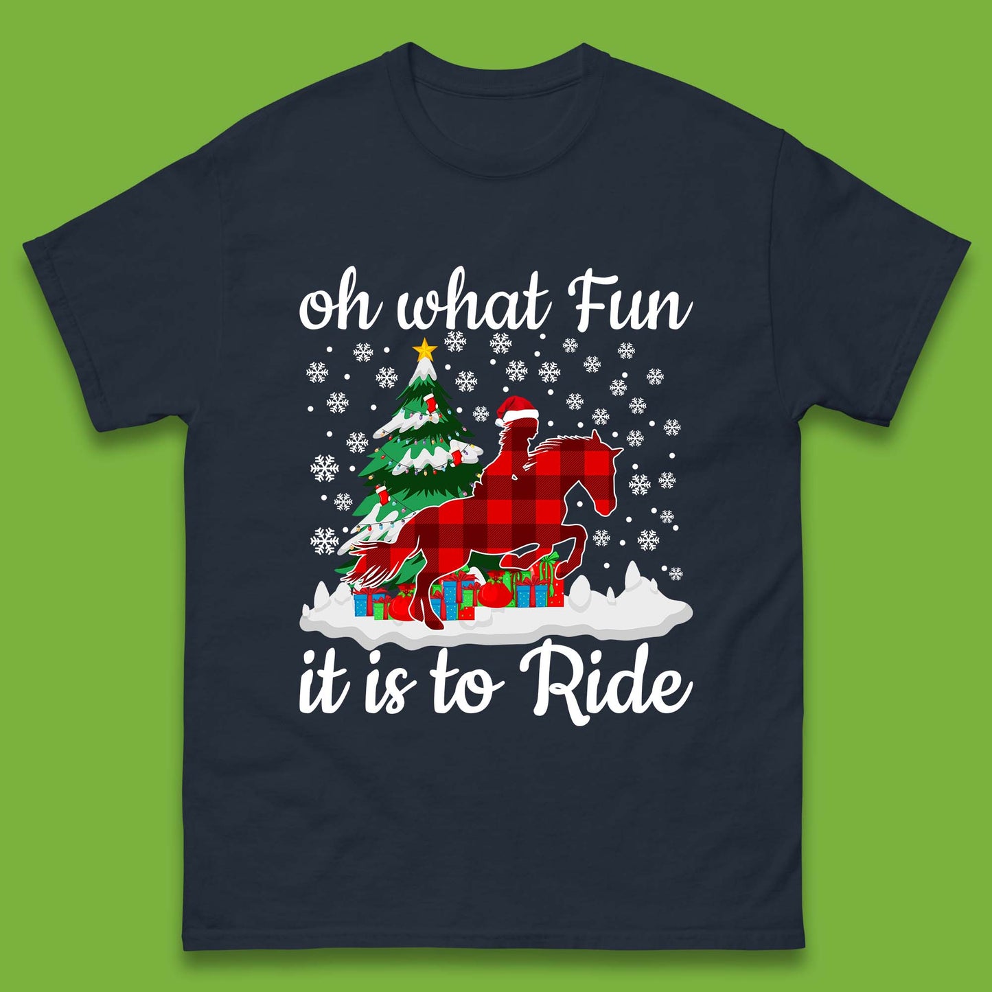 horse riding christmas t shirt