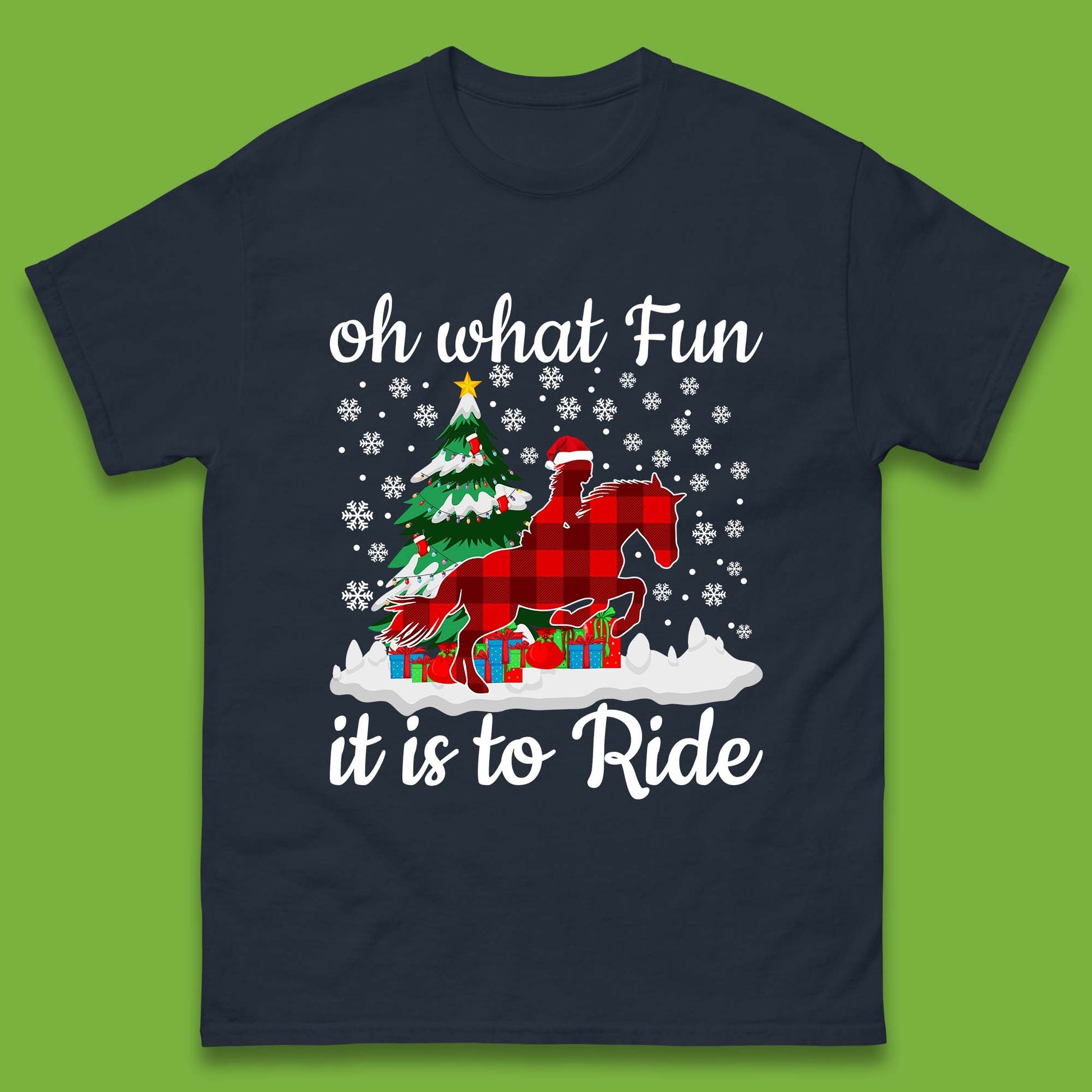 horse riding christmas t shirt