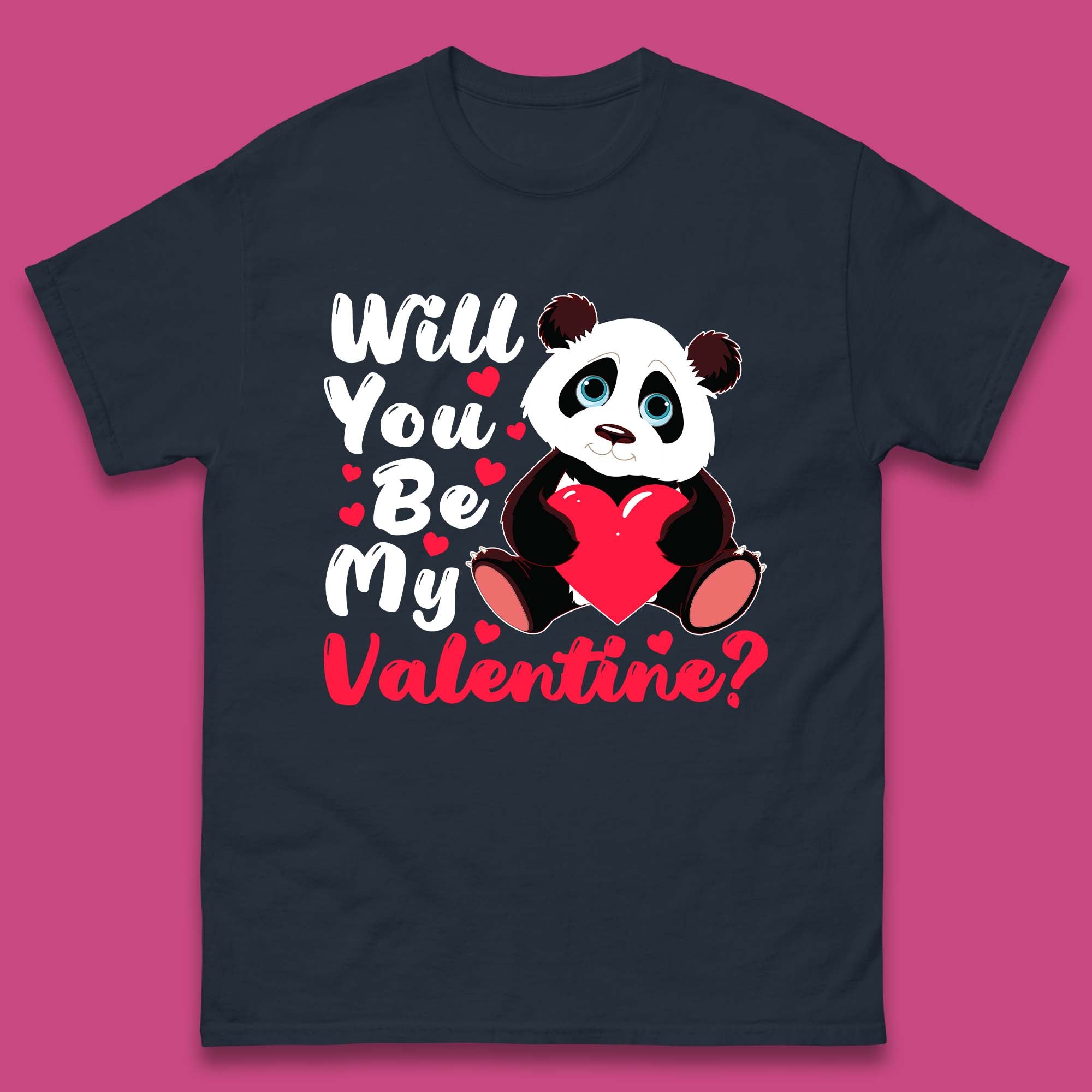 Panda Valentine Mens T-Shirt