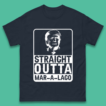 Donald Trump Straight Outta Mar-A-Lago USA Mugshot President Elections 2024 Mens Tee Top